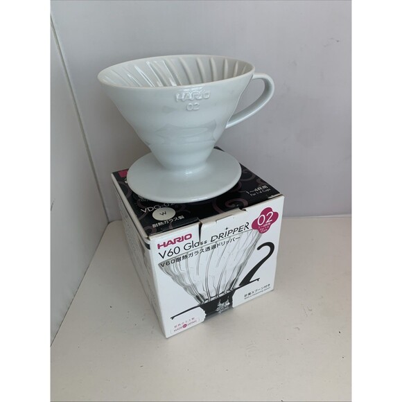 Hario V60 Ceramic Coffee Dripper Size 02 White Made in Japan - Picture 1 of 2